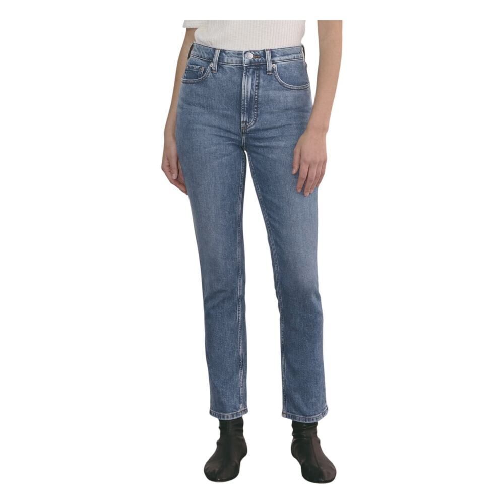 Everlane 30 x 25 Blue Denim Cotton Ankle Jeans Mid Rise Medium Wash 5 Pocket